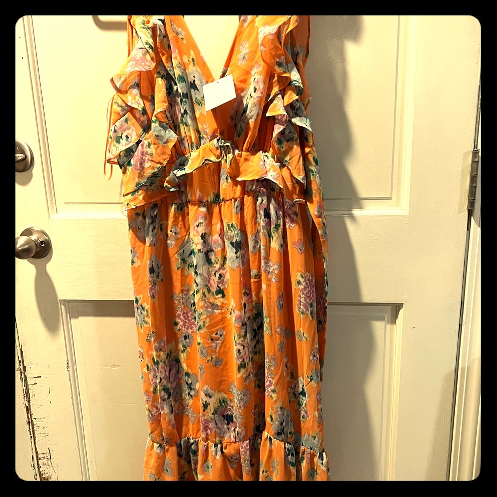 Lauren Conrad orange dress
